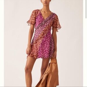 Anthropologie Dress Size Soft Printed Mini Floral